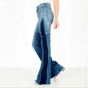 REVICE Blue Flare Wide Leg Jeans with Classic Design